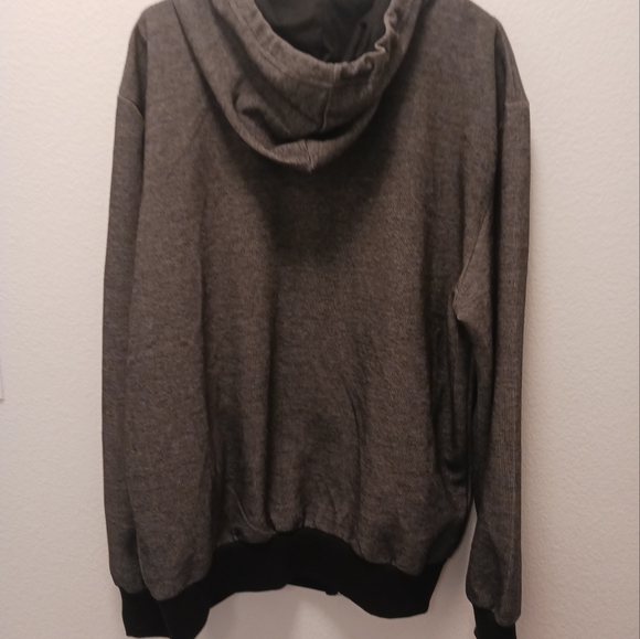 Galaxy By  HARVIC  Grey Black Full  Zip Hoodie Jacket  XXL  Sweater Mens - Picture 9 of 9